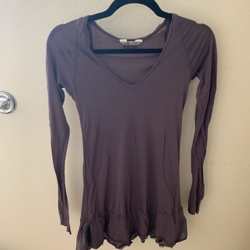 Hard tail tunic/dress with ruffle bottom